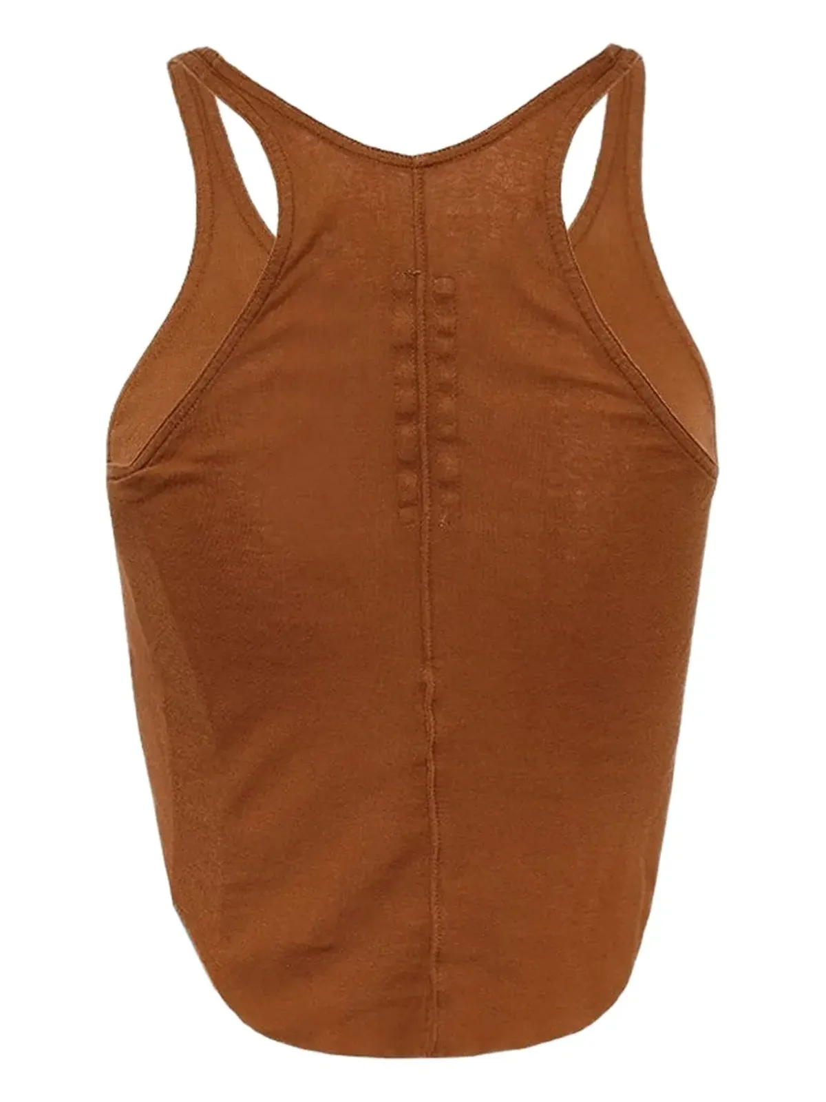Rick Owens DRKSHDW アシンメトリック タンクトップ ブラウン - 画像2