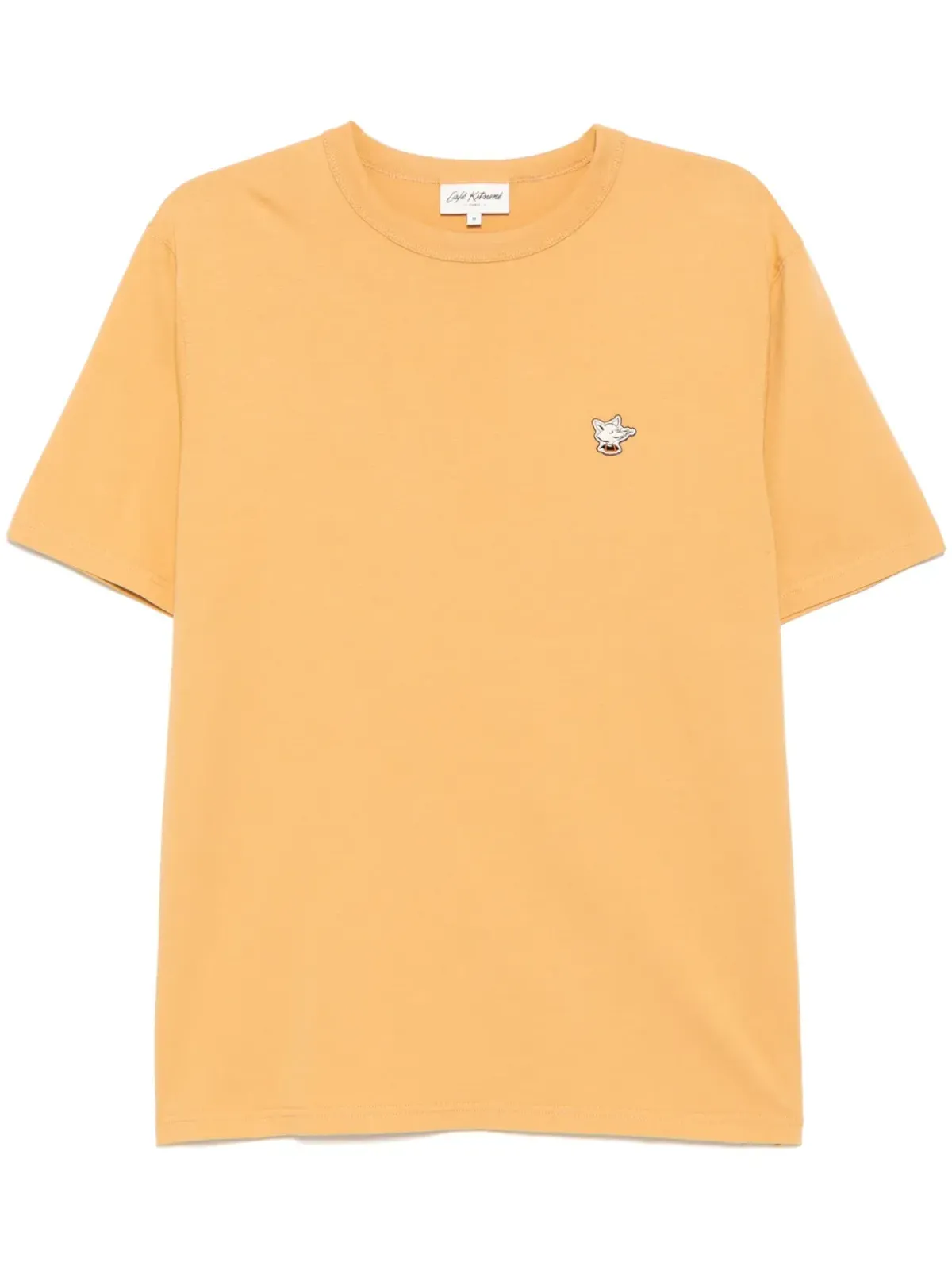 Maison Kitsuné Barista Fox-patch T-shirt - Yellow - 画像1