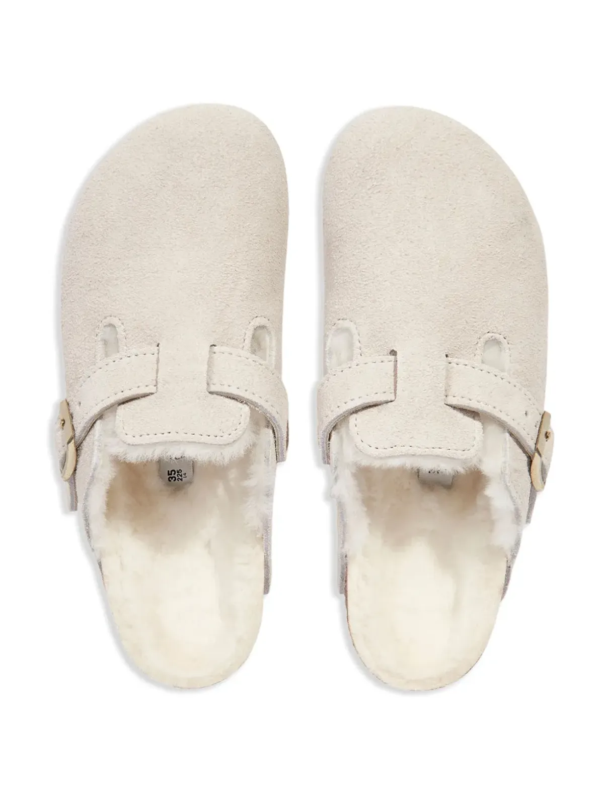 Birkenstock Kids ボストン スエード スリッパ - 画像3