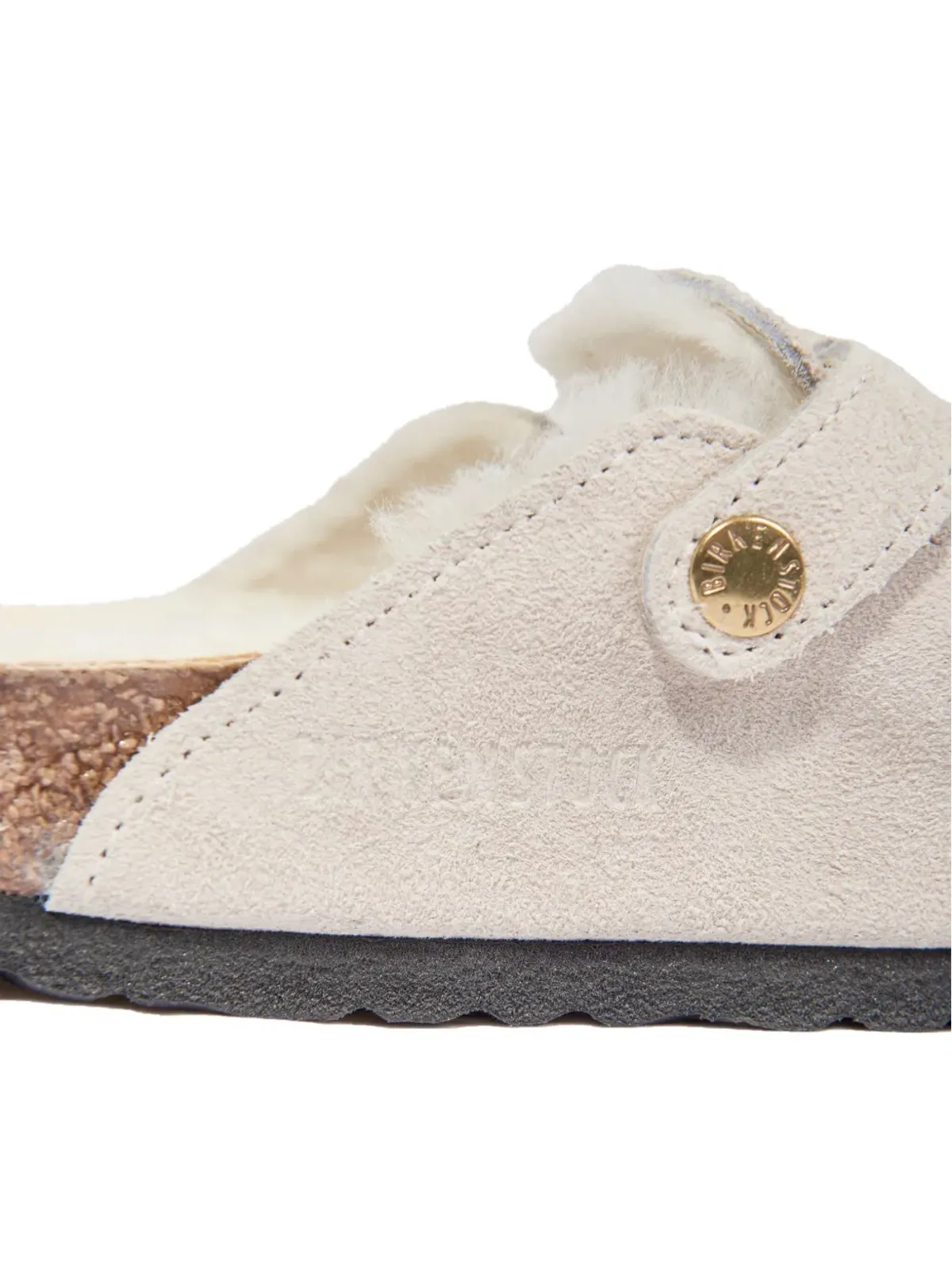 Birkenstock Kids ボストン スエード スリッパ - 画像4