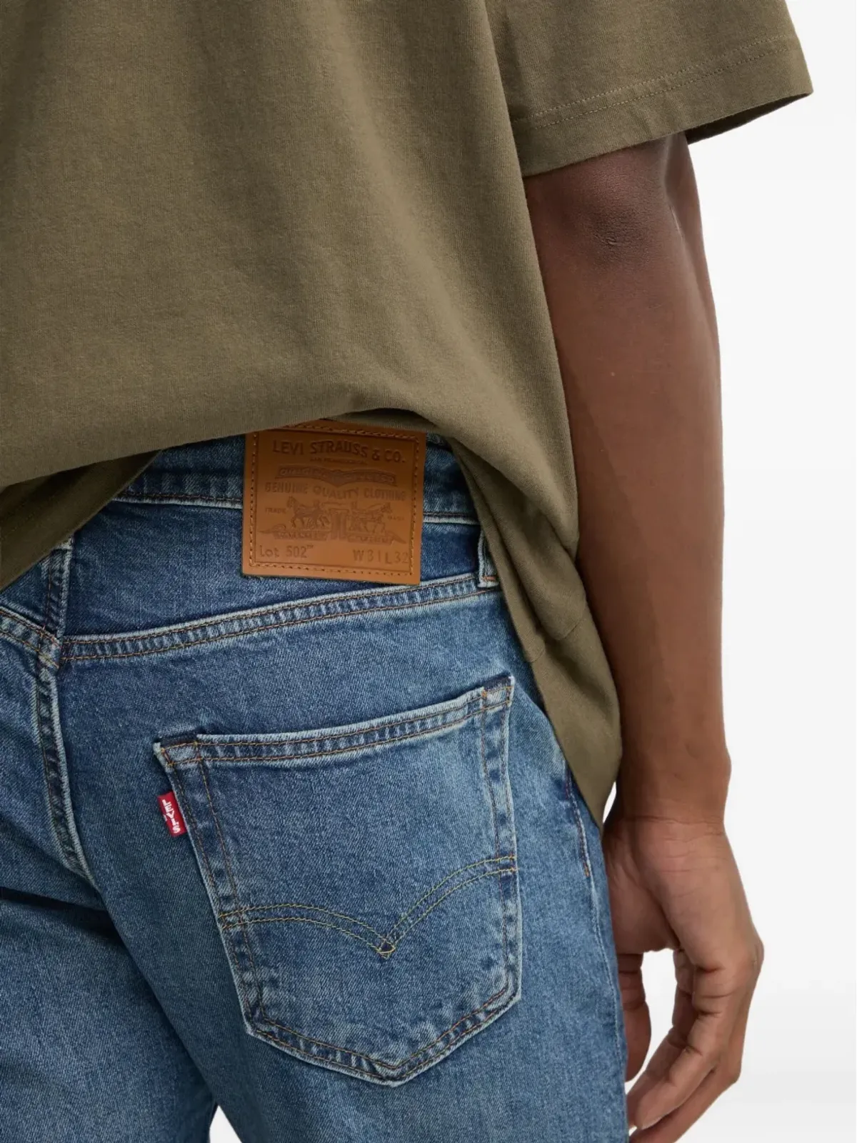 Levi's 502 ロゴパッチ ジーンズ - ブルー - 画像4