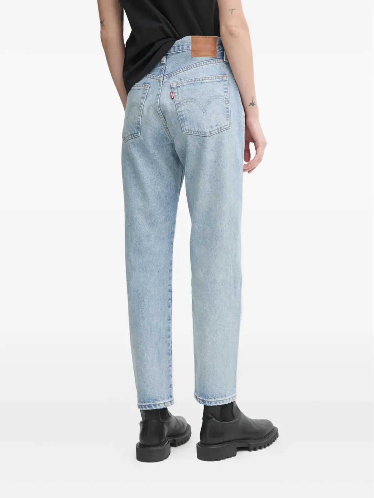 Levi's ラインストーンストライプ デニムジーンズ ブルー - 画像3