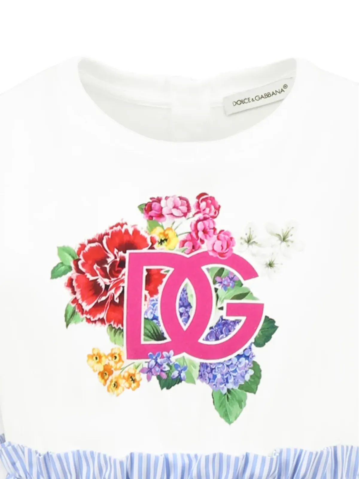 Dolce & Gabbana Kids パネルドレス - ブルー - 画像3