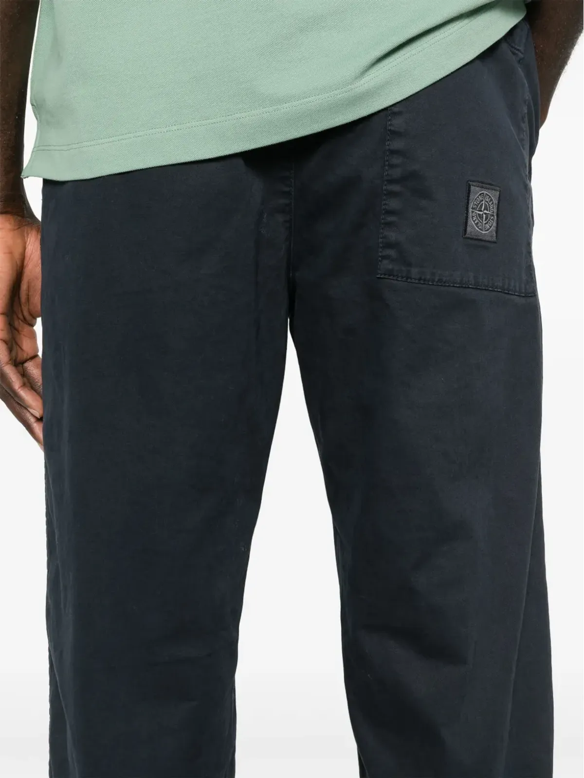 Stone Island コンパスモチーフ パンツ ブルー - 画像5