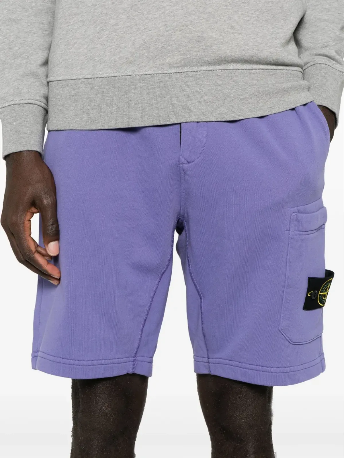 Stone Island コンパスバッジ ショーツ - パープル - 画像5
