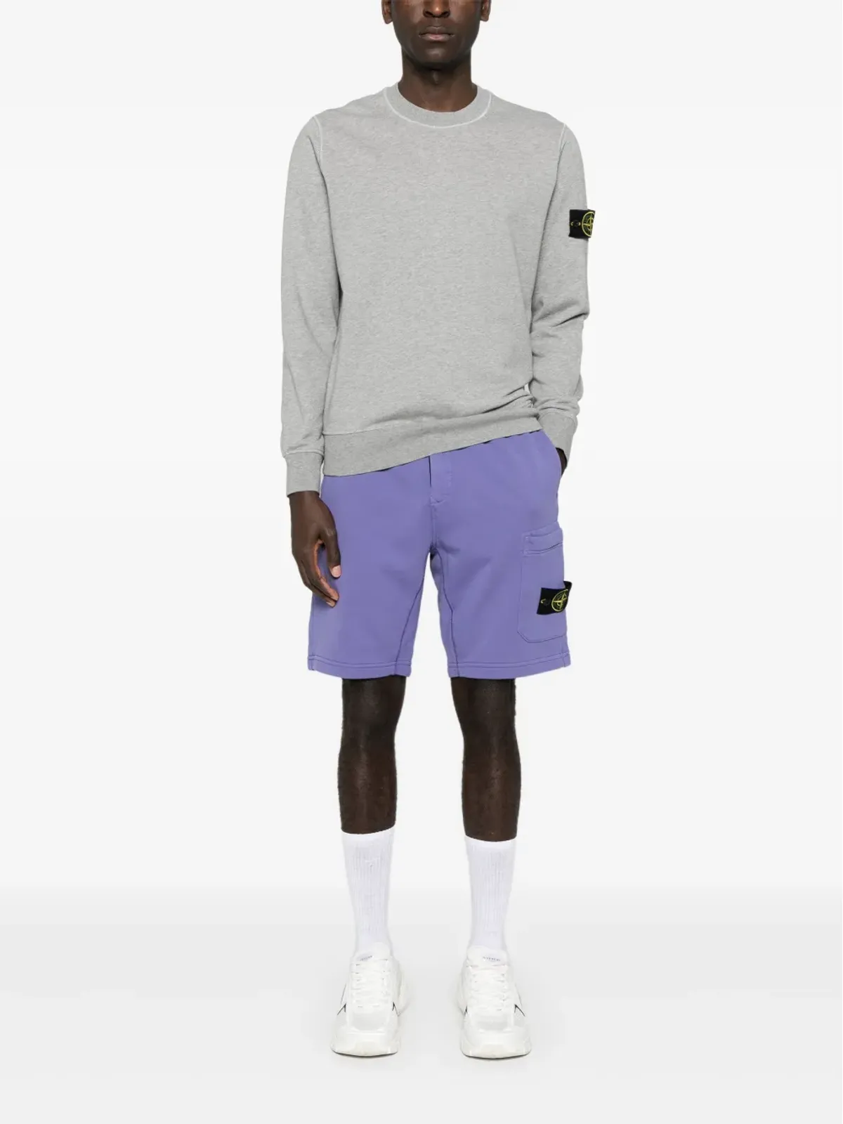 Stone Island コンパスバッジ ショーツ - パープル - 画像2