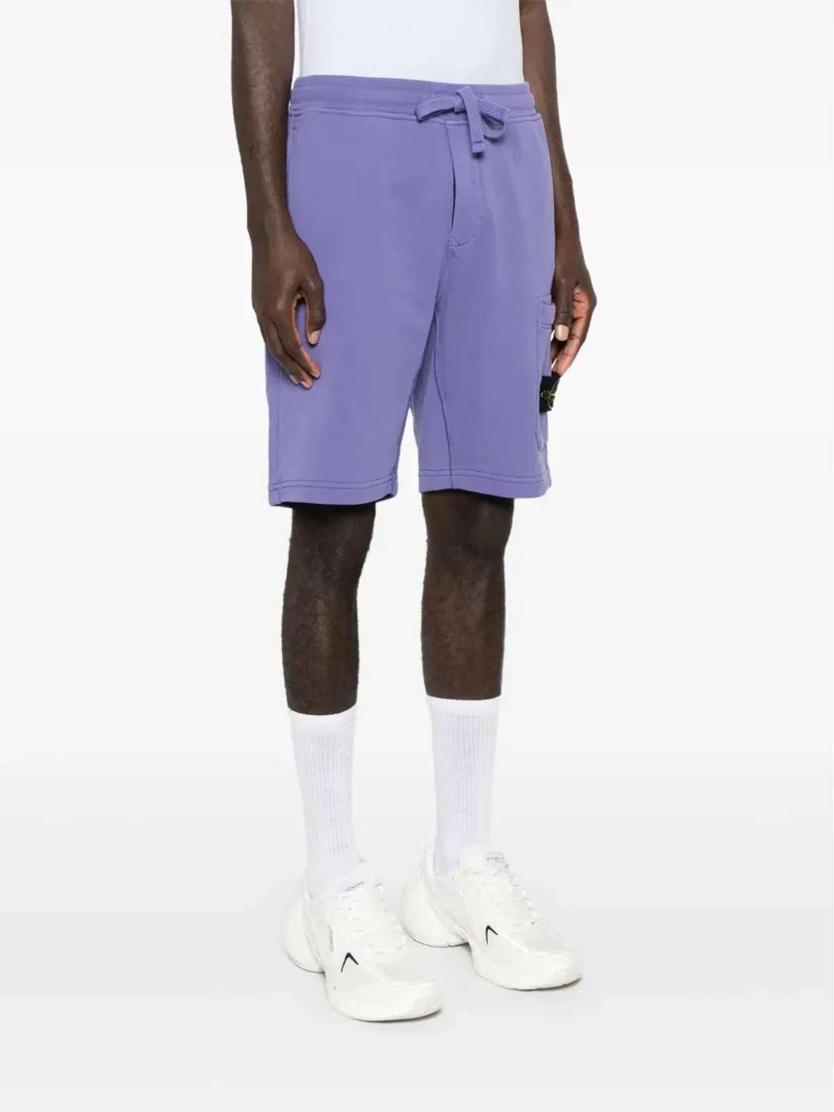 Stone Island コンパスバッジ ショーツ - パープル - 画像3