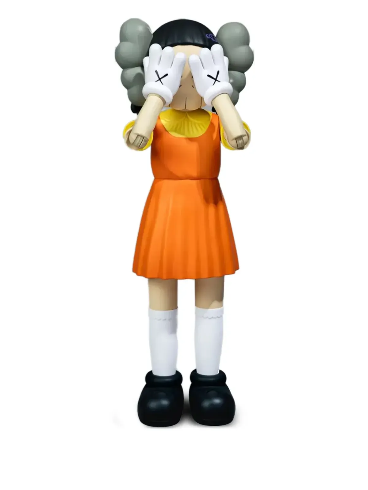KAWS x Squid Game Young-Hee フィギュア オレンジ - 画像2
