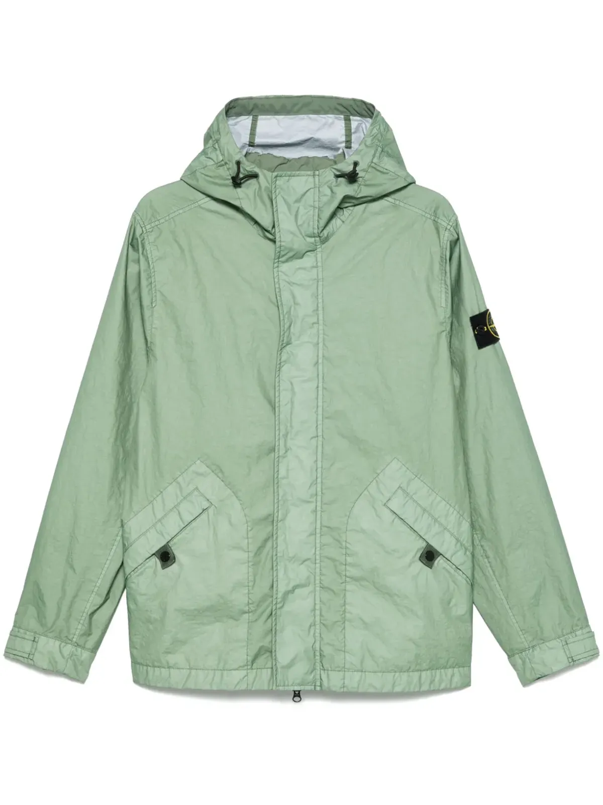 Stone Island シワ加工コート - グリーン - 画像1