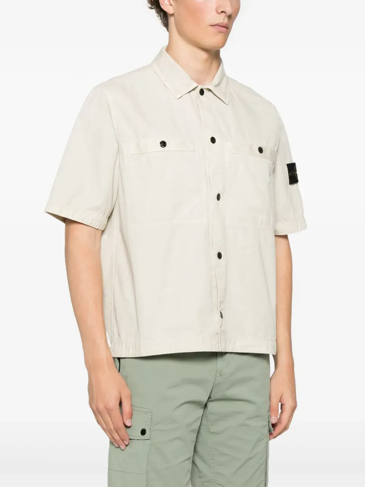 Stone Island 取り外し可能なバッジシャツ - 画像3