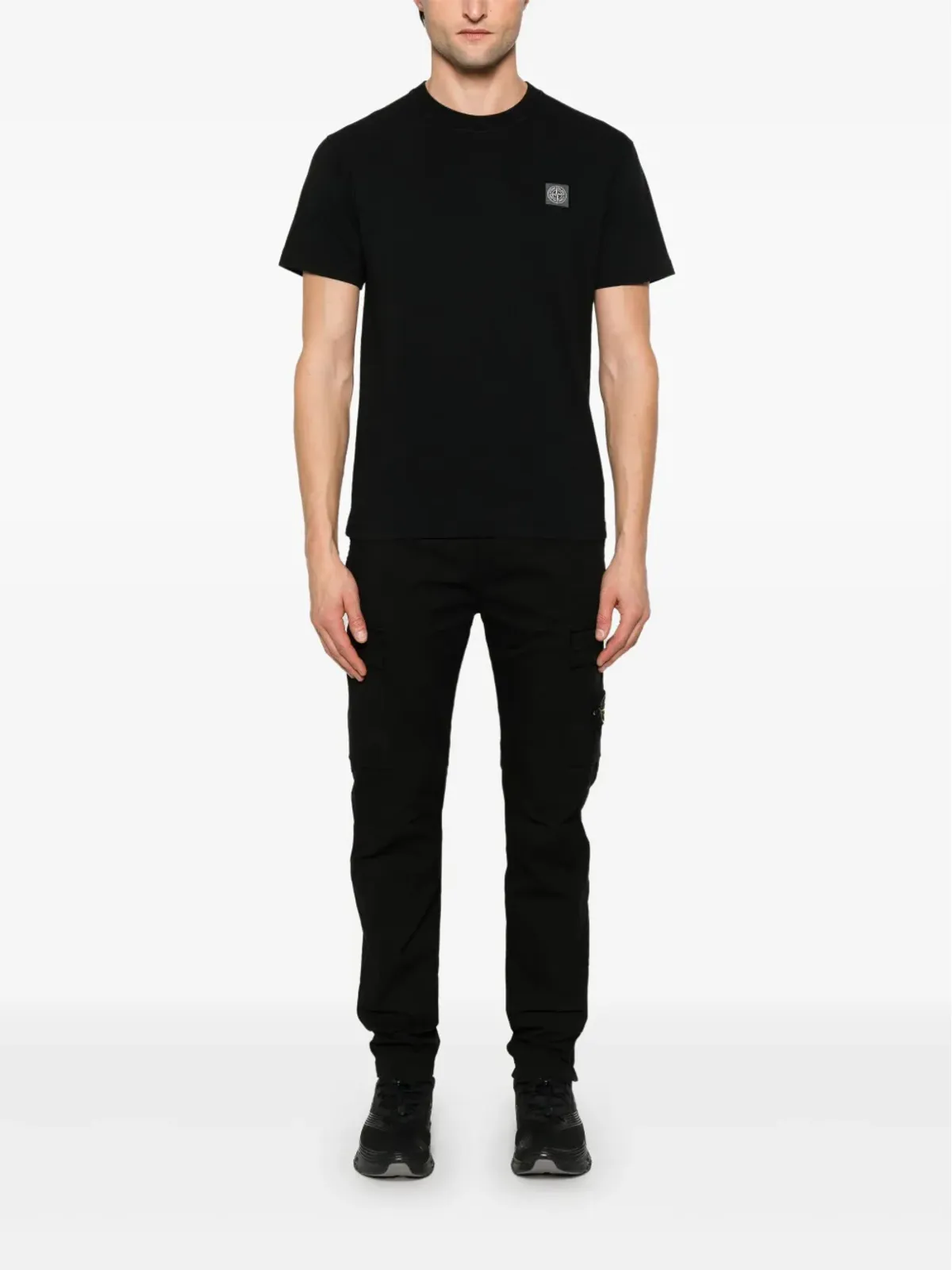 Stone Island コンパスモチーフ Tシャツ ブラック - 画像2