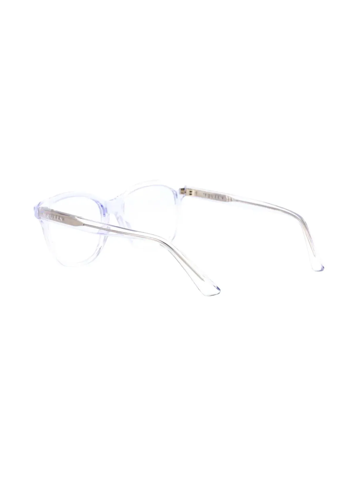 Alexander McQueen Eyewear ウェイファー・フレーム眼鏡 - グレー - 画像4