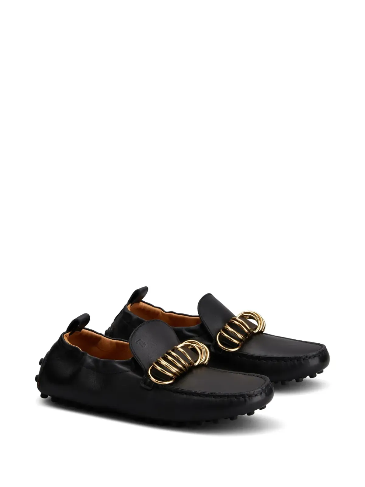 Tod's リング装飾ローファー - ブラック - 画像2
