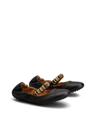 Tod's リングディテール バレリーナシューズ - ブラック - サムネイル2