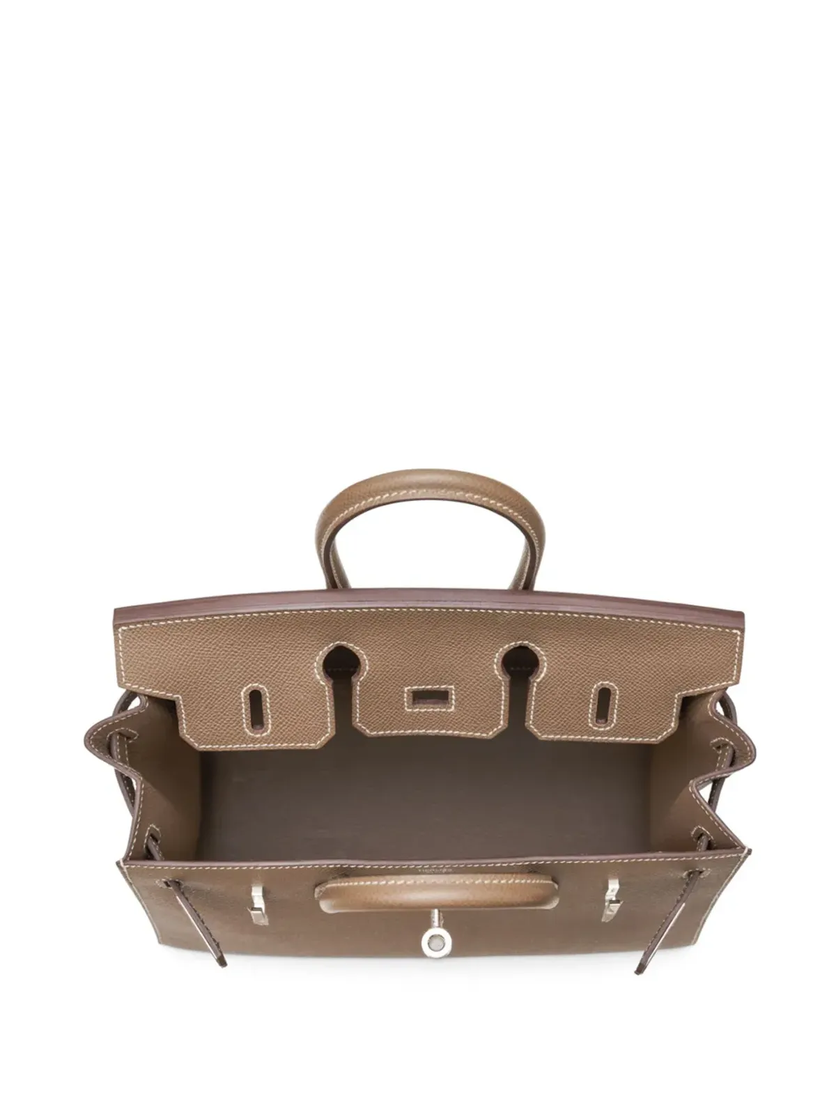 Hermès ビンテージ Birkin 25 Sellier トートバッグ - ニュートラルカラー - 画像5