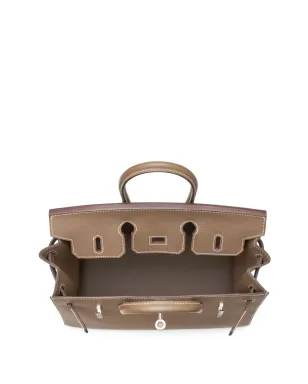 Hermès ビンテージ Birkin 25 Sellier トートバッグ - ニュートラルカラー - サムネイル5