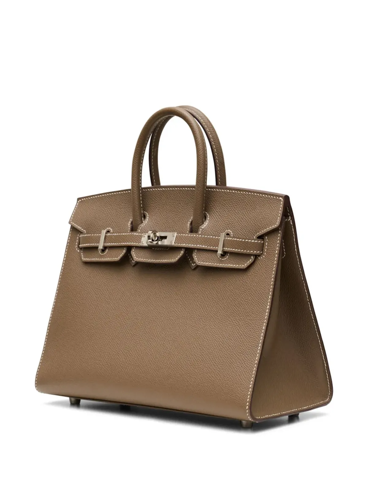 Hermès ビンテージ Birkin 25 Sellier トートバッグ - ニュートラルカラー - 画像3