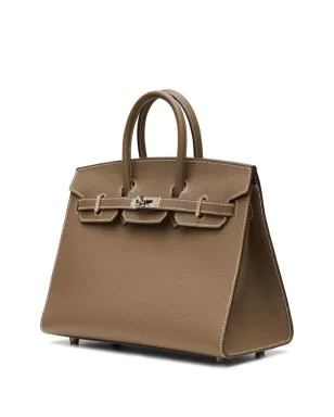 Hermès ビンテージ Birkin 25 Sellier トートバッグ - ニュートラルカラー - サムネイル3