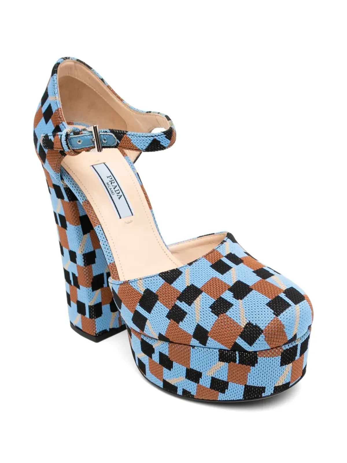 Prada ビンテージ チェック柄サンダル - ブルー - 画像2
