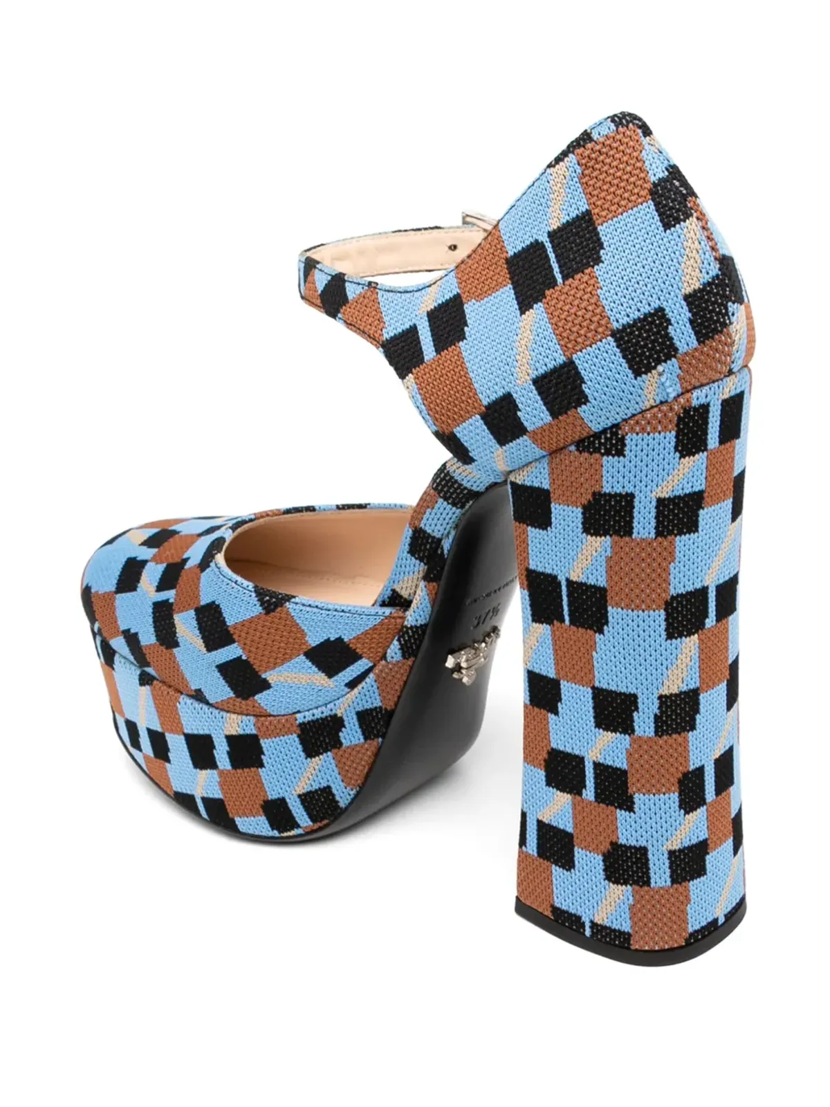 Prada ビンテージ チェック柄サンダル - ブルー - 画像3