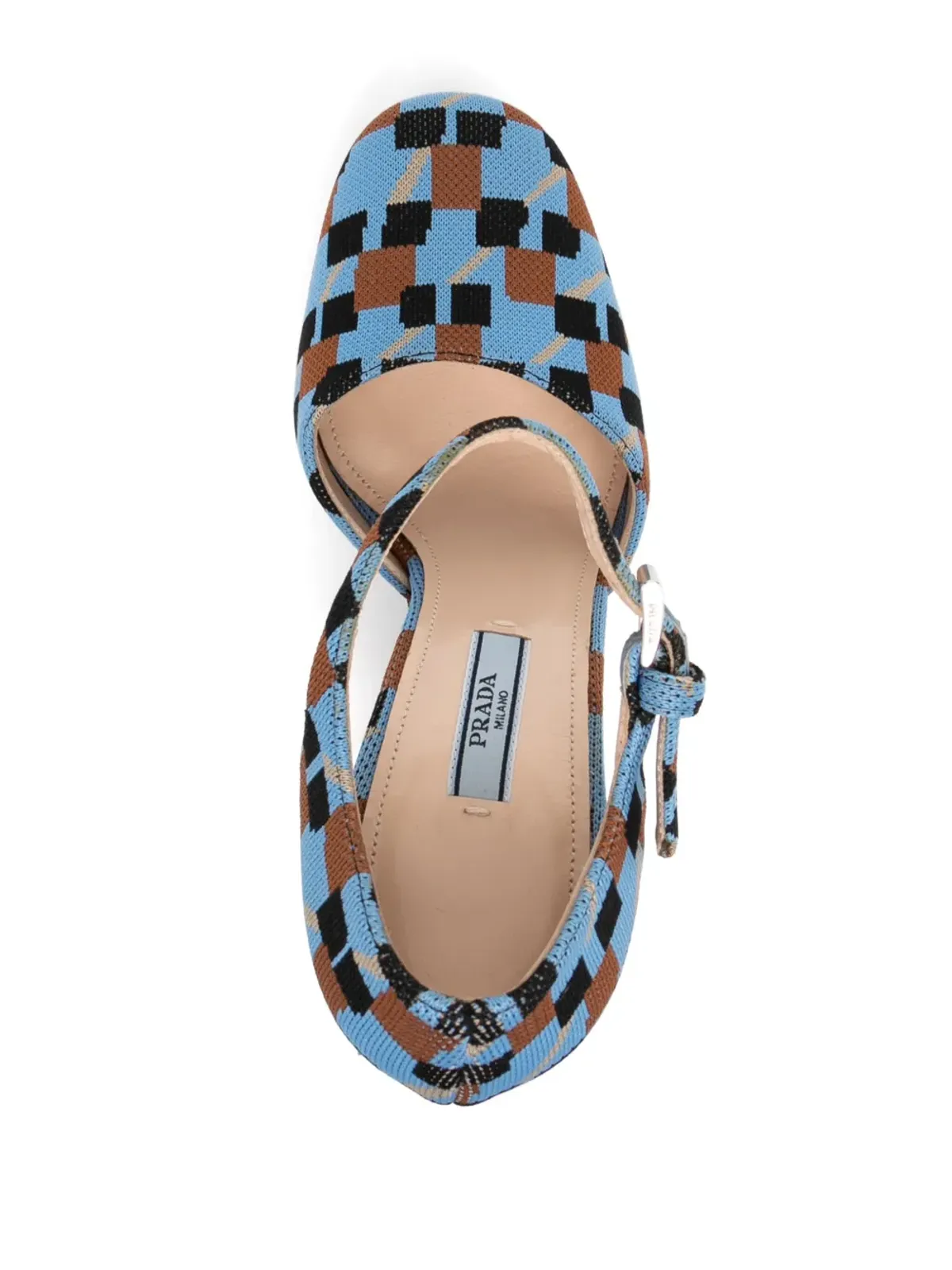 Prada ビンテージ チェック柄サンダル - ブルー - 画像4