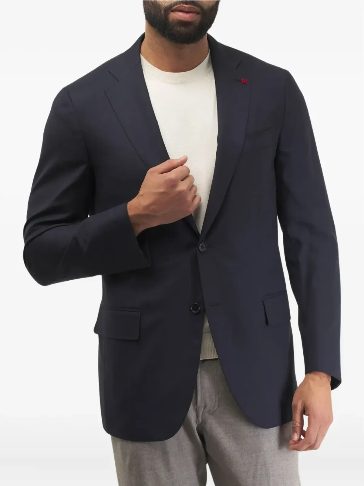 Isaia テーラードブレザー ブルー - 画像1