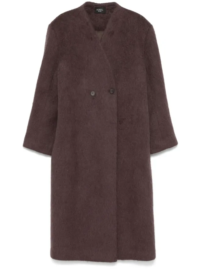A.M.G. A.M.G. brushed coat - Purpleの商品画像
