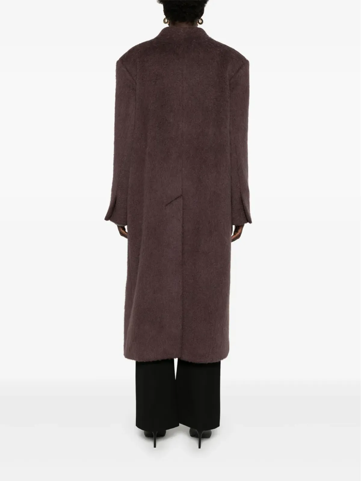 A.M.G. brushed coat - Purple - 画像4