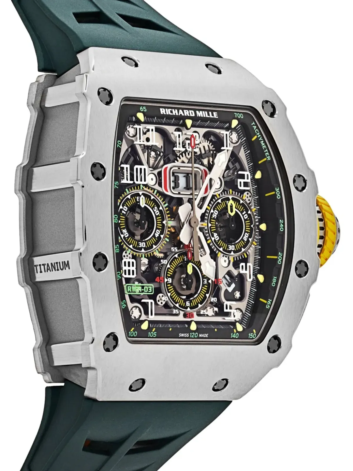 Richard Mille 2019 ビンテージ オートマチック・フライバック・クロノグラフ 50mm ブラック - 画像5