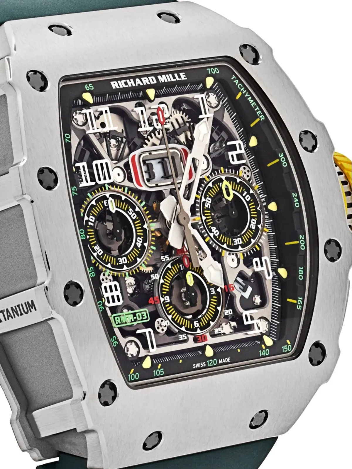 Richard Mille 2019 ビンテージ オートマチック・フライバック・クロノグラフ 50mm ブラック - 画像4