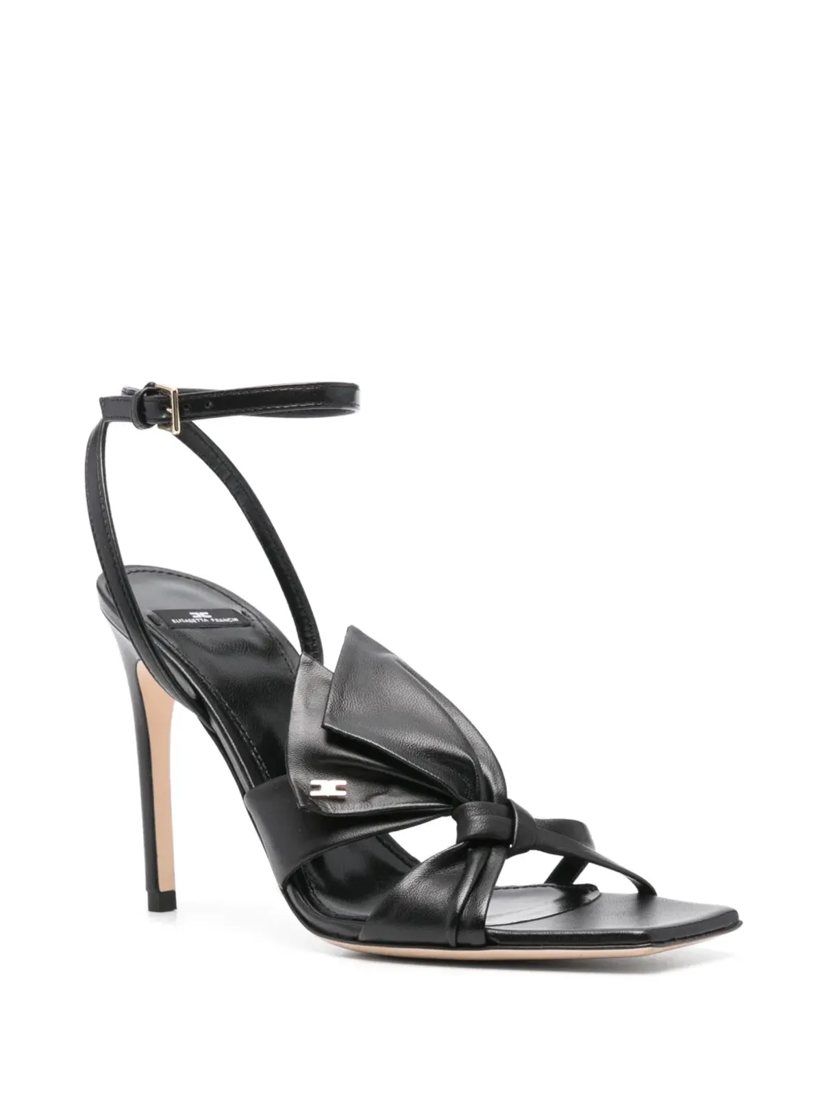 Elisabetta Franchi 100mm リボン飾り付きサンダル - ブラック - 画像2
