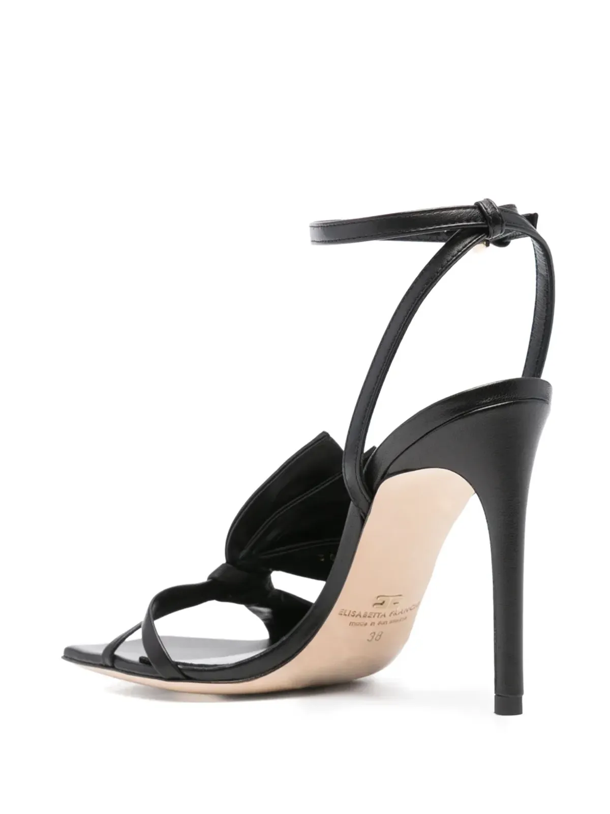Elisabetta Franchi 100mm リボン飾り付きサンダル - ブラック - 画像3
