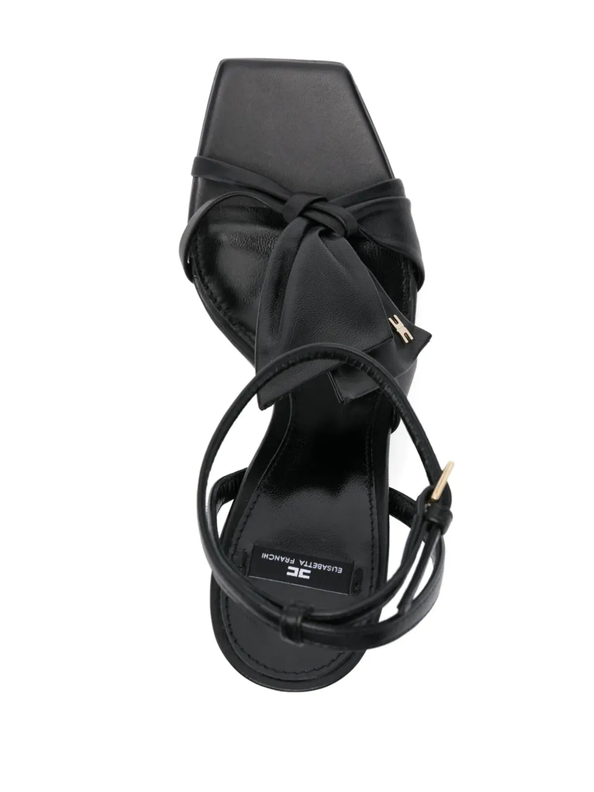 Elisabetta Franchi 100mm リボン飾り付きサンダル - ブラック - 画像4