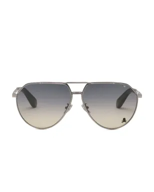 Philipp Plein Eyewear スカル装飾パイロットフレームサングラス - サムネイル1