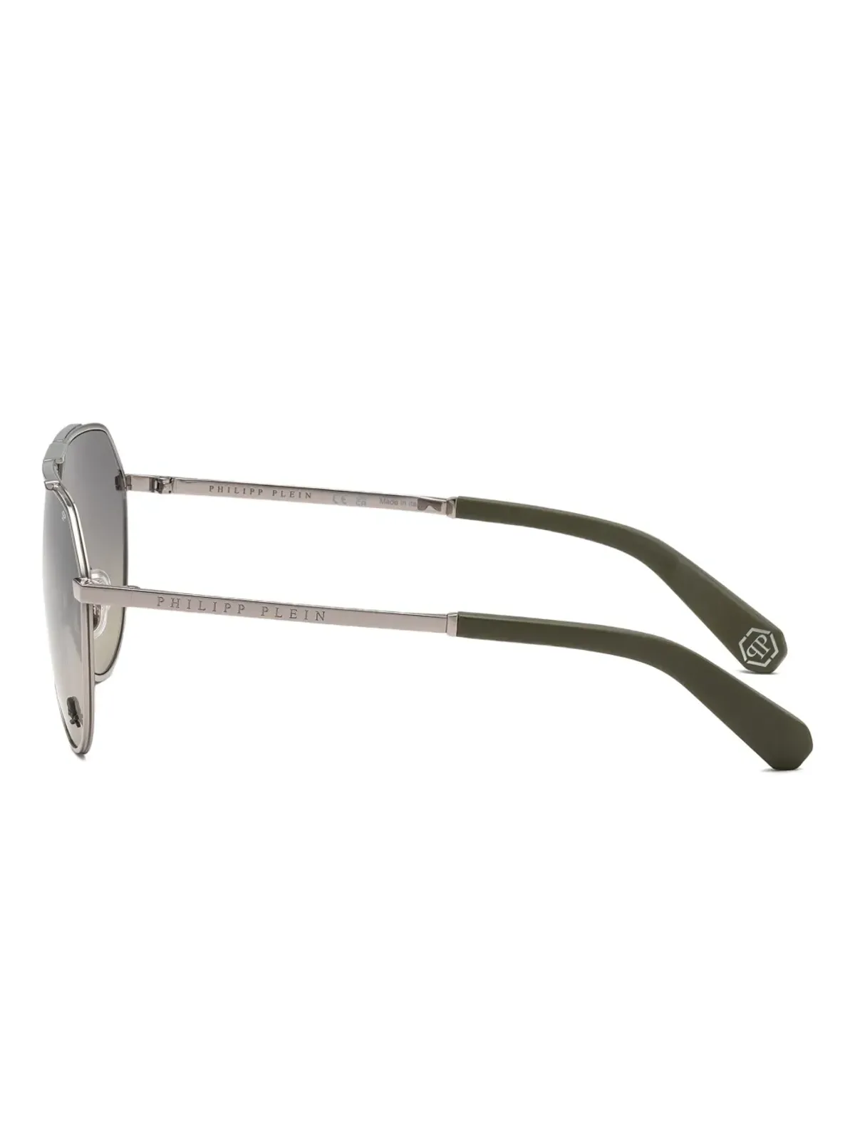 Philipp Plein Eyewear スカル装飾パイロットフレームサングラス - 画像3