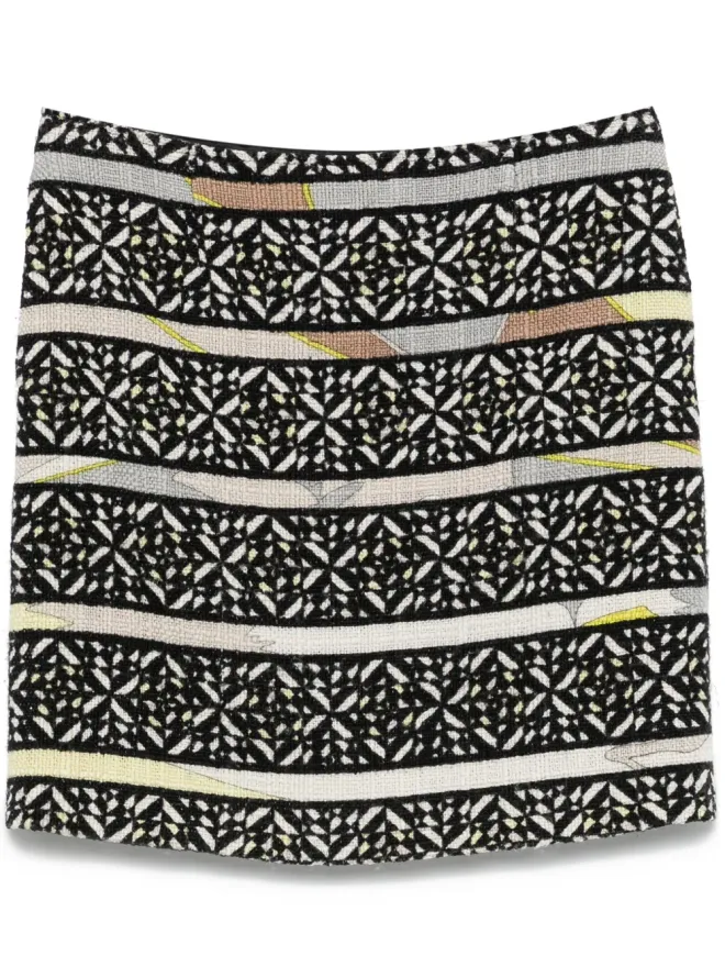 PUCCI Pre-Owned PUCCI Pre-Owned ツイードミディスカート ブラックの商品画像