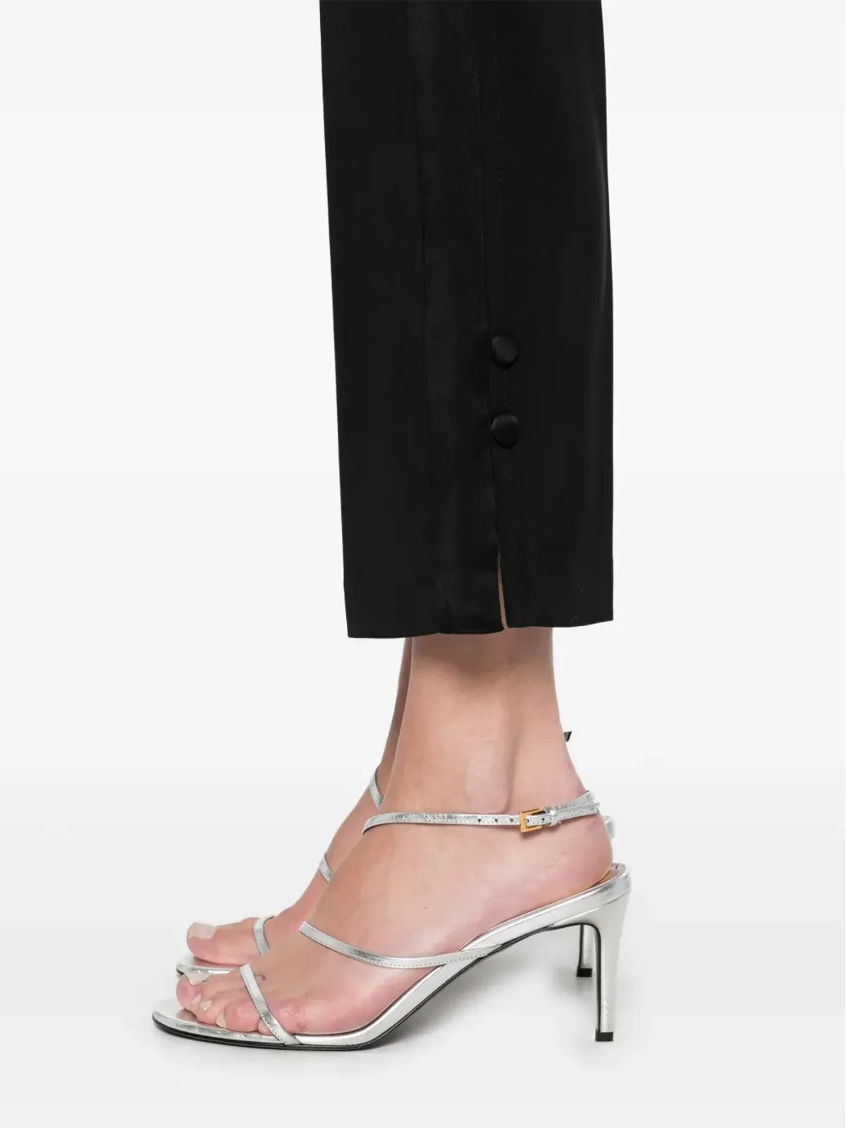 Elisabetta Franchi サテン・トリム付きクレープパンツ - ブラック - 画像5