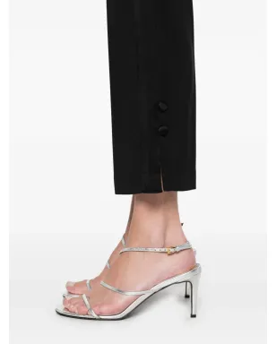 Elisabetta Franchi サテン・トリム付きクレープパンツ - ブラック - サムネイル5