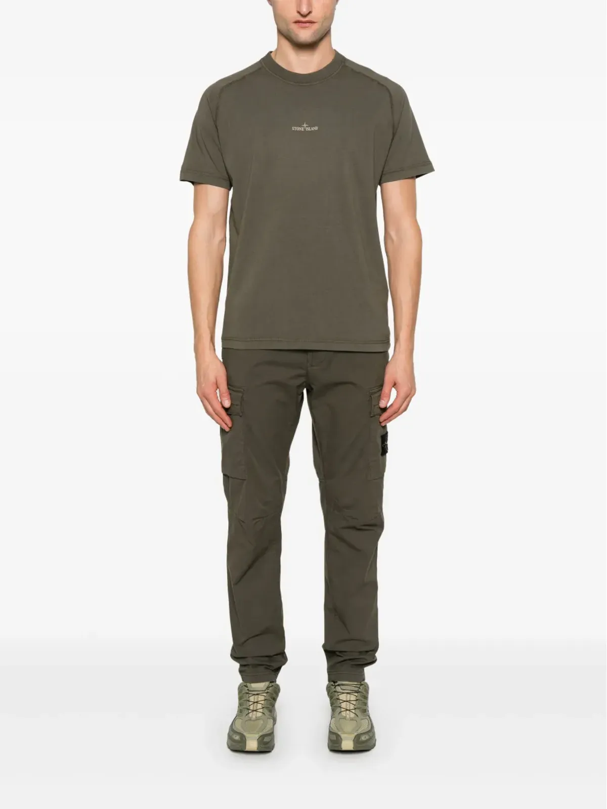 Stone Island コンパスプリント Tシャツ グリーン - 画像2