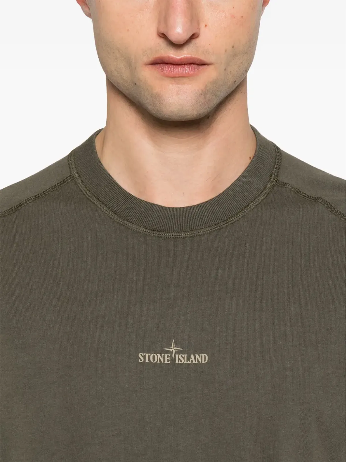 Stone Island コンパスプリント Tシャツ グリーン - 画像4