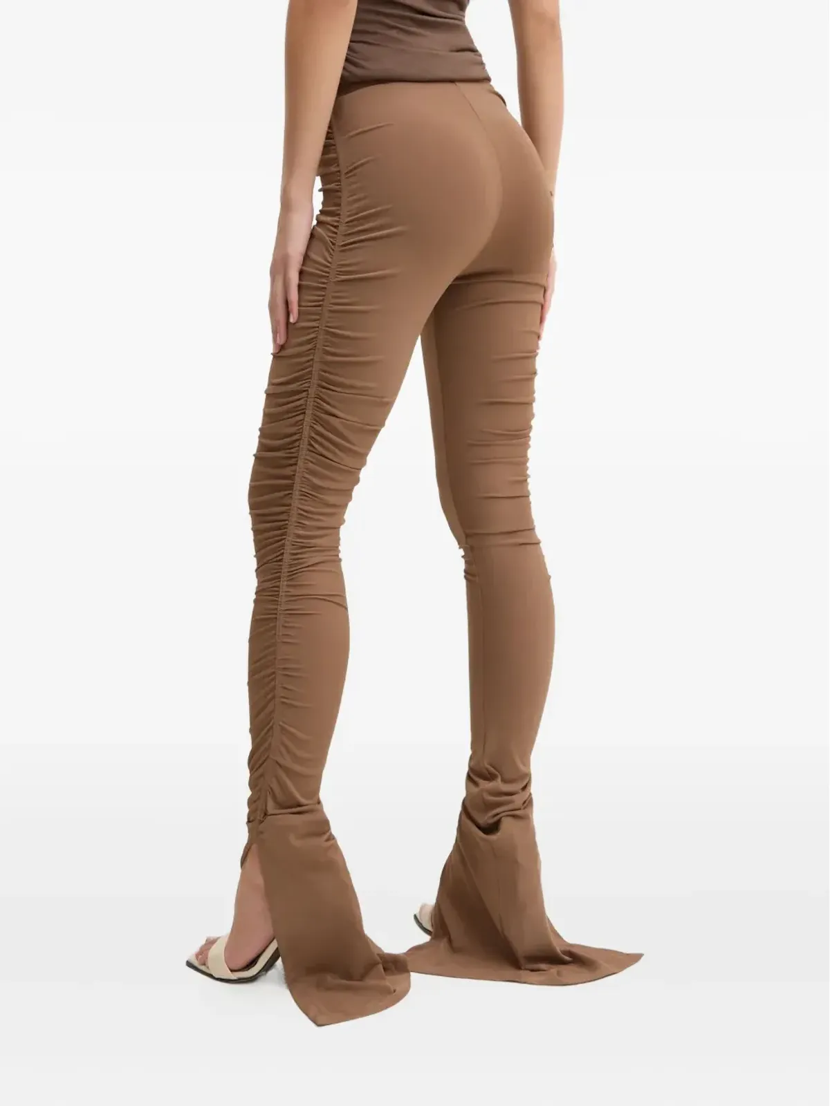 Rick Owens Lilies シャーリング入りスプリットヘムパンツ - 画像4