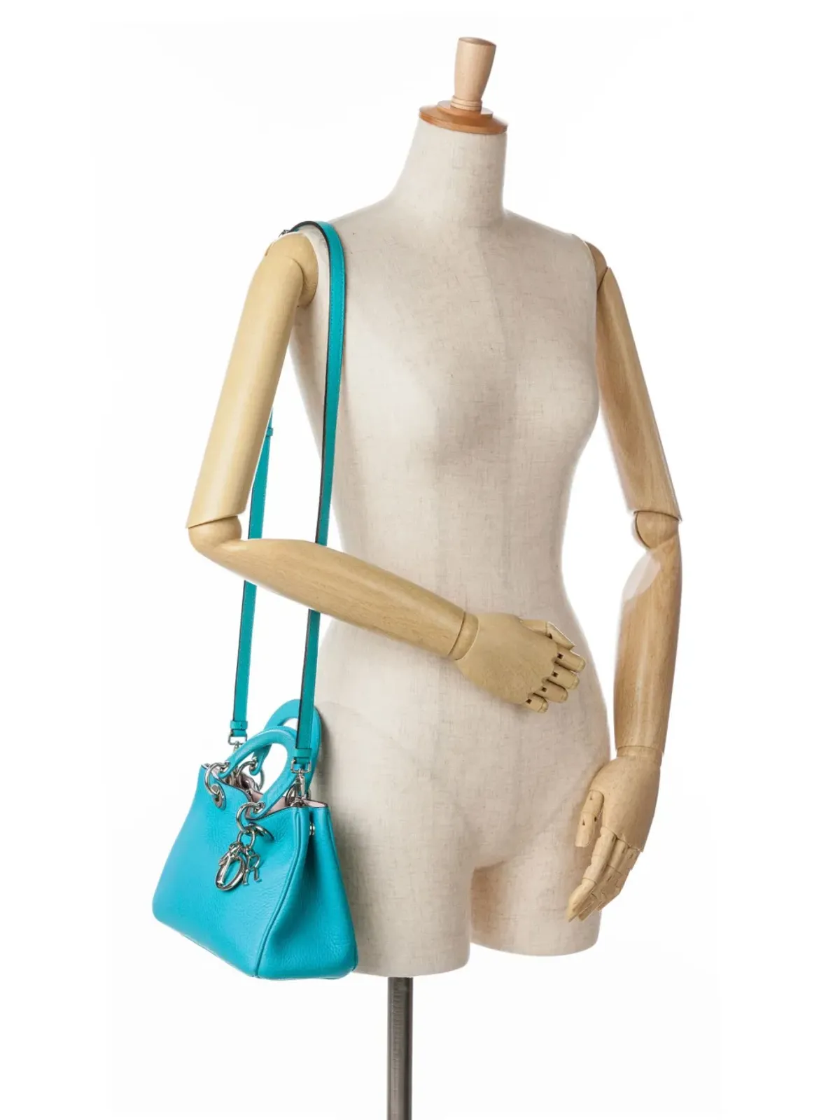 Christian Dior ビンテージ 2014年 スモール カーフスキン Diorissimo サッチェル バッグ - ブルー - 画像3