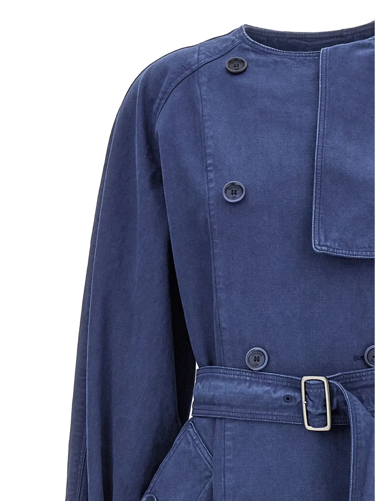 Max Mara Calao トレンチコート ブルー - 画像3