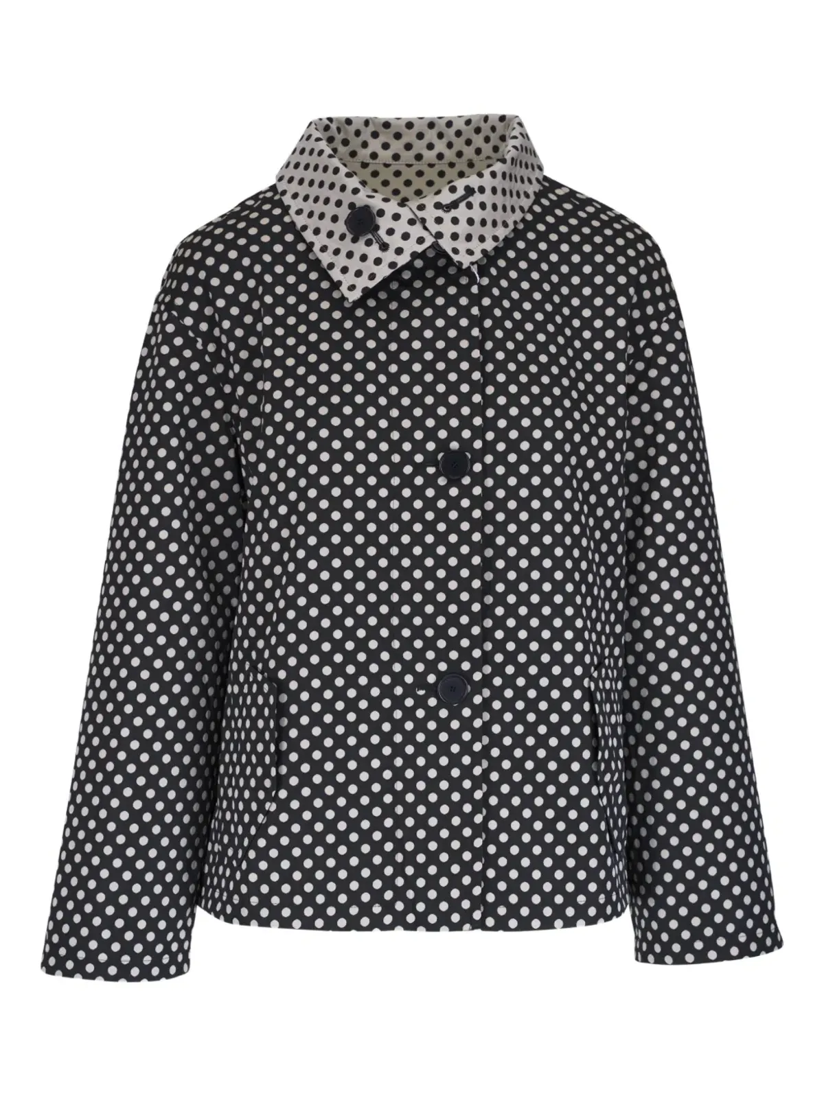 Akris Punto ポルカドット ボタンアップ リバーシブル ジャケット - 画像1