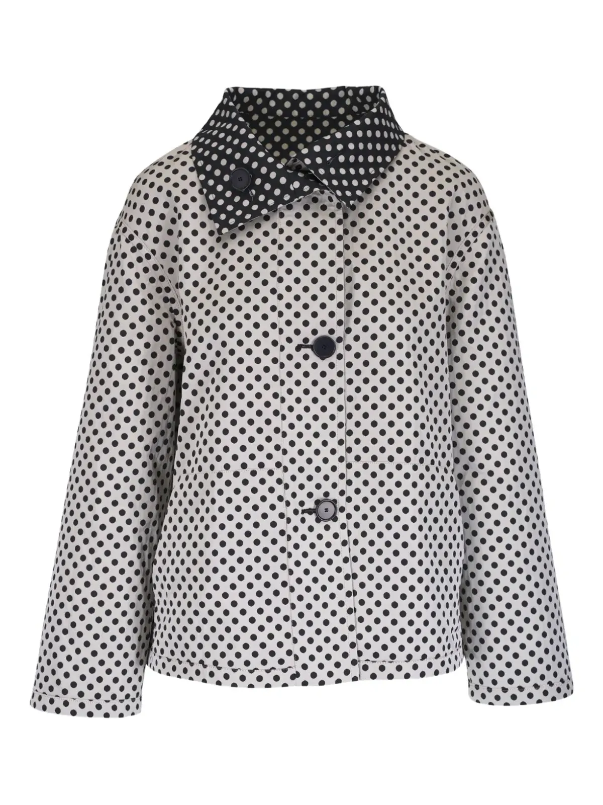 Akris Punto ポルカドット ボタンアップ リバーシブル ジャケット - 画像3