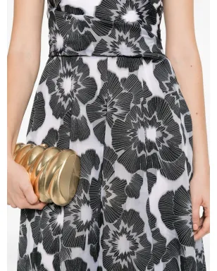 Talbot Runhof 花柄プリント ガウン ブラック - サムネイル5