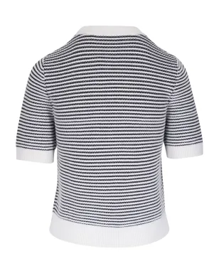 Akris Punto ストライプ柄ニットトップ - White - サムネイル2