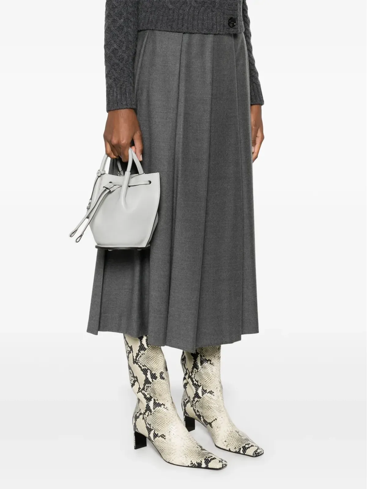 Tod's ミニ ロゴチャーム バケットバッグ - グレー - 画像2