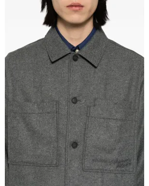 Maison Kitsuné フランネルシャツジャケット - グレー - サムネイル5