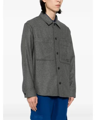 Maison Kitsuné フランネルシャツジャケット - グレー - サムネイル3